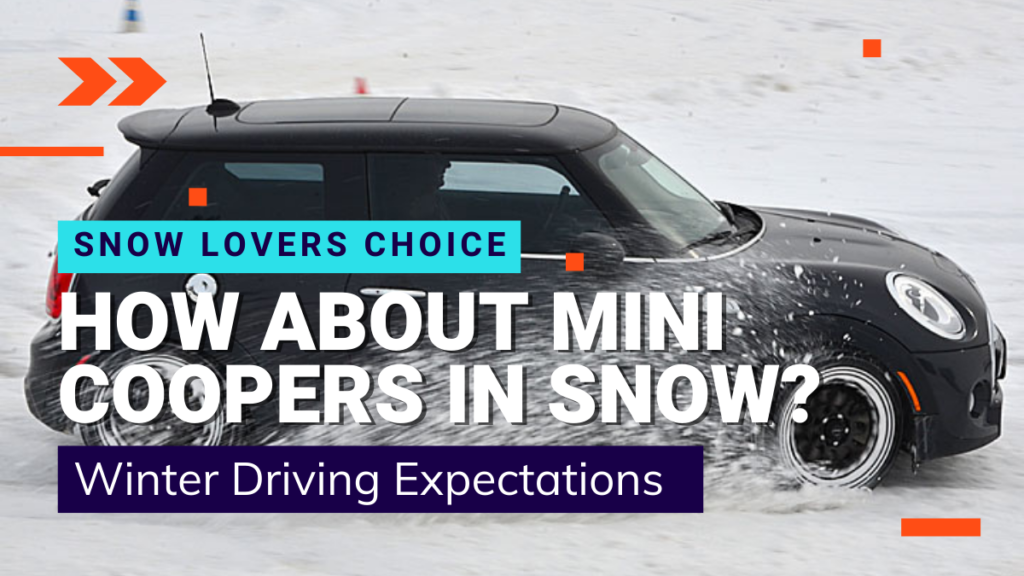 Mini Coopers in snow